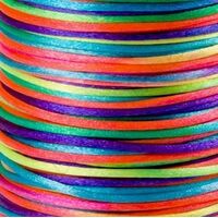 Satin Kordel 2mm - Regenbogen