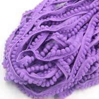 Pompom band 6mm (afmeting bolletje) - Lavendel