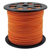 Wildleder Band 3mm - Orange (Imitat)