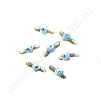 Satijn rozenknopje 22mm - Licht Blauw (4 st.)