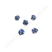 Satin Rosette 15mm - Karo Marine 5 St.