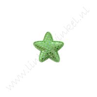 Ster 23mm - Lime Glitter Stippen