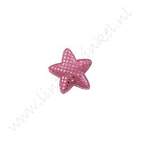 Ster 23mm - Roze Glitter Stippen