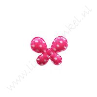 Vlinder 22mm - Satijn Polka Pink