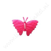 Vlinder 30mm - Organza Pink