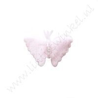 Vlinder 30mm - Organza Roze