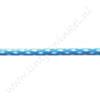 Wachskordel 3mm - Aqua Weiß