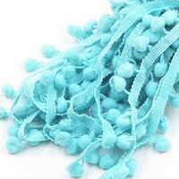 Pompom band 10mm (afmeting bolletje) - Aqua