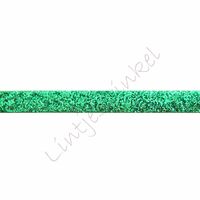 Glitter fluweel lint 10mm - Groen