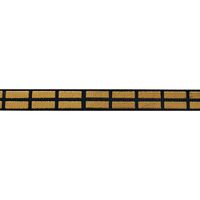 Ripsband Aufdruck 10mm - Rechtecke Schwarz Gold