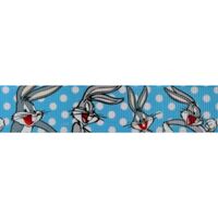 Ripsband Cartoon 22mm - Bugs Bunny Blau