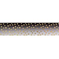 Ripsband Aufdruck 22mm - Punkte Weiß Schwarz Gold