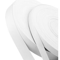 Katoenlint 10mm Effen (100% katoen) - Wit