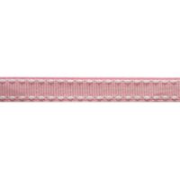 Ripsband Sattelstich 10mm - Hell Rosa Weiß