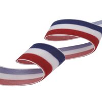 Lint fluweel 10mm - Nederlandse Vlag (Rood Wit Blauw)