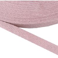 Keperband 10mm (100% katoen) - Antiek Roze