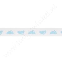 Baby lint 10mm - Voetjes Blauw