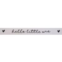 Baby lint 10mm - Hello Little One Hartje Wit Zwart