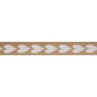 Lint harten 10mm - Weefband Beige Wit