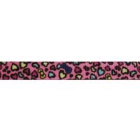 Ripsband Herzen 10mm - Mix Rosa