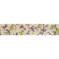 Katoenlint 16mm - Bloemen Lime