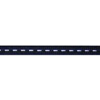 Ripsband Sattelstich 6mm - Nachtblau Weiß