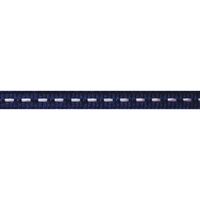 Ripsband Sattelstich 6mm - Marine Weiß