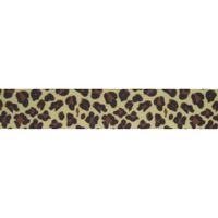 Ripsband Aufdruck 22mm - Panther Beige Braun