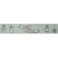 Lint Lente 16mm - Satijnlint Happy Easter Pastelgroen