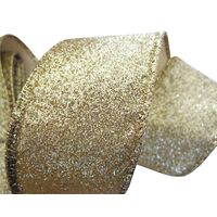 Lint met Draad 38mm - Goud Glitter Glans (Rol van 3 meter)