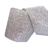 Band mit Drahtkante 63mm - Silber Glitzer Glanz Band (Rolle 3 Meter)