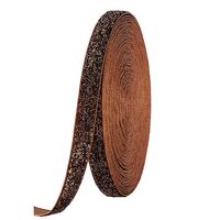 Glitter fluweel lint 10mm - Bruin