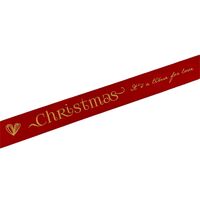 Satinband Weihnachten 25mm - Merry Christmas It's time for Love - Heart