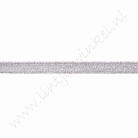 Glitzer Organza Band 3mm (Rolle 22 Meter) - Silber