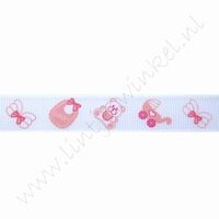 Baby lint 16mm (rol 22 meter) -  Baby Roze