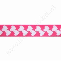 Lint harten 16mm (rol 22 meter) - Pink Wit