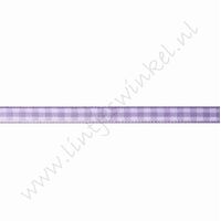 Geruit lint 6mm (rol 45 meter) - Lavendel