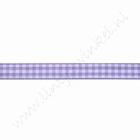 Geruit lint 10mm (rol 45 meter) - Lavendel
