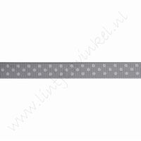 Stippenlint 10mm (rol 22 meter) - Licht Grijs Wit