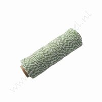 Bakers Twine / katoenkoord (rol 91 meter) - Appelgroen Wit