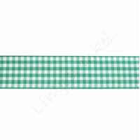 Geruit lint 22mm (rol 22 meter) - Groen