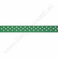 Stippenlint 10mm (rol 22 meter) - Groen Wit