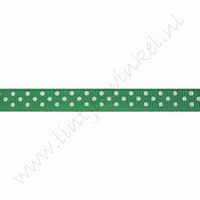 Stippenlint 10mm (rol 22 meter) - Groen Wit