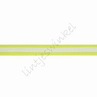 Glow in the dark lint 10mm (rol 22 meter) - Grosgrain Streep Neon Geel