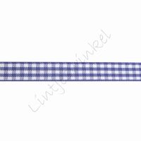 Geruit lint 10mm (rol 22 meter) - Paars