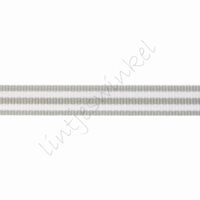 Strepenlint 10mm (rol 18 meter) - Grijs Wit