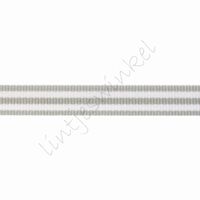 Strepenlint 10mm (rol 18 meter) - Grijs Wit