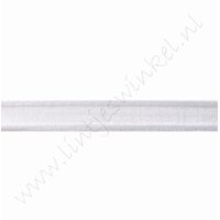 Organza Satijnrand 10mm (rol 22 meter) - Wit