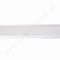 Organza Satijnrand 22mm (rol 22 meter) - Wit