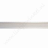 Organza Satijnrand 10mm (rol 22 meter) - Creme